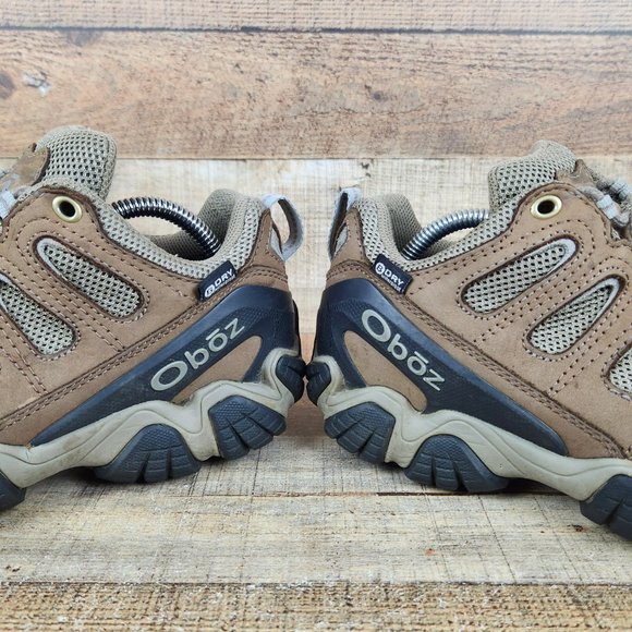 Oboz Sawtooth II Waterproof Women Sz 9.5 Low Hiking Shoes Tan Outdoor Shoes - Picture 4 of 9